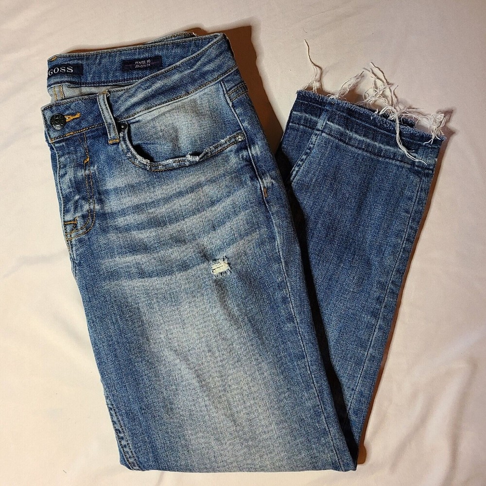Vigoss Jean Skinny Capri The Jagger Womens 30-26; Medium Wash w/ 5 pocket design